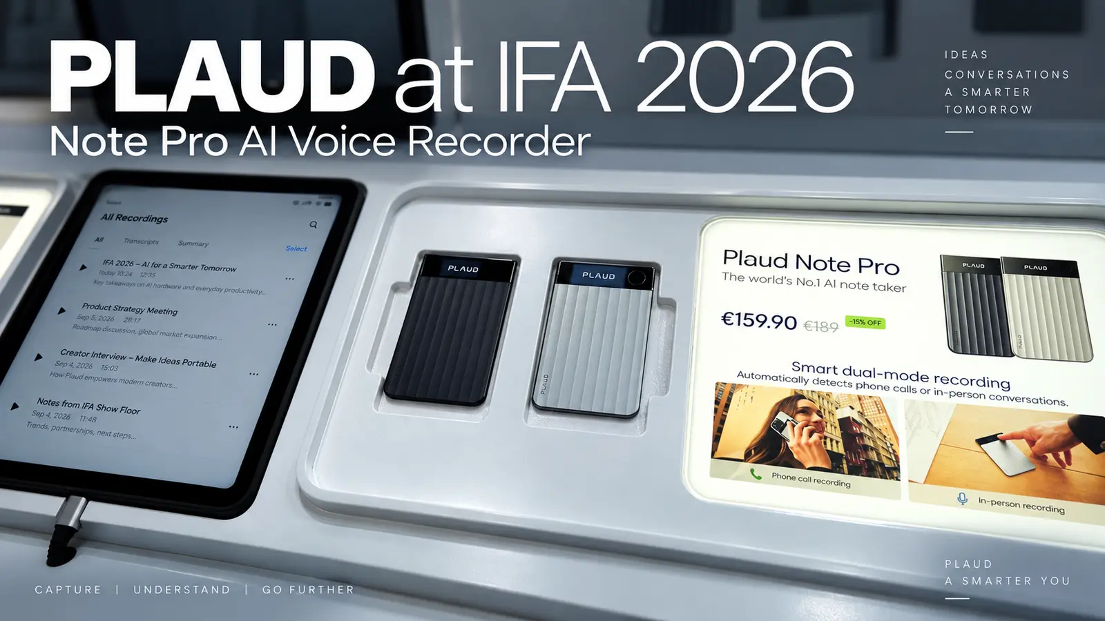 Plaud One och AI-inspelare på IFA 2026: mötesanteckningar