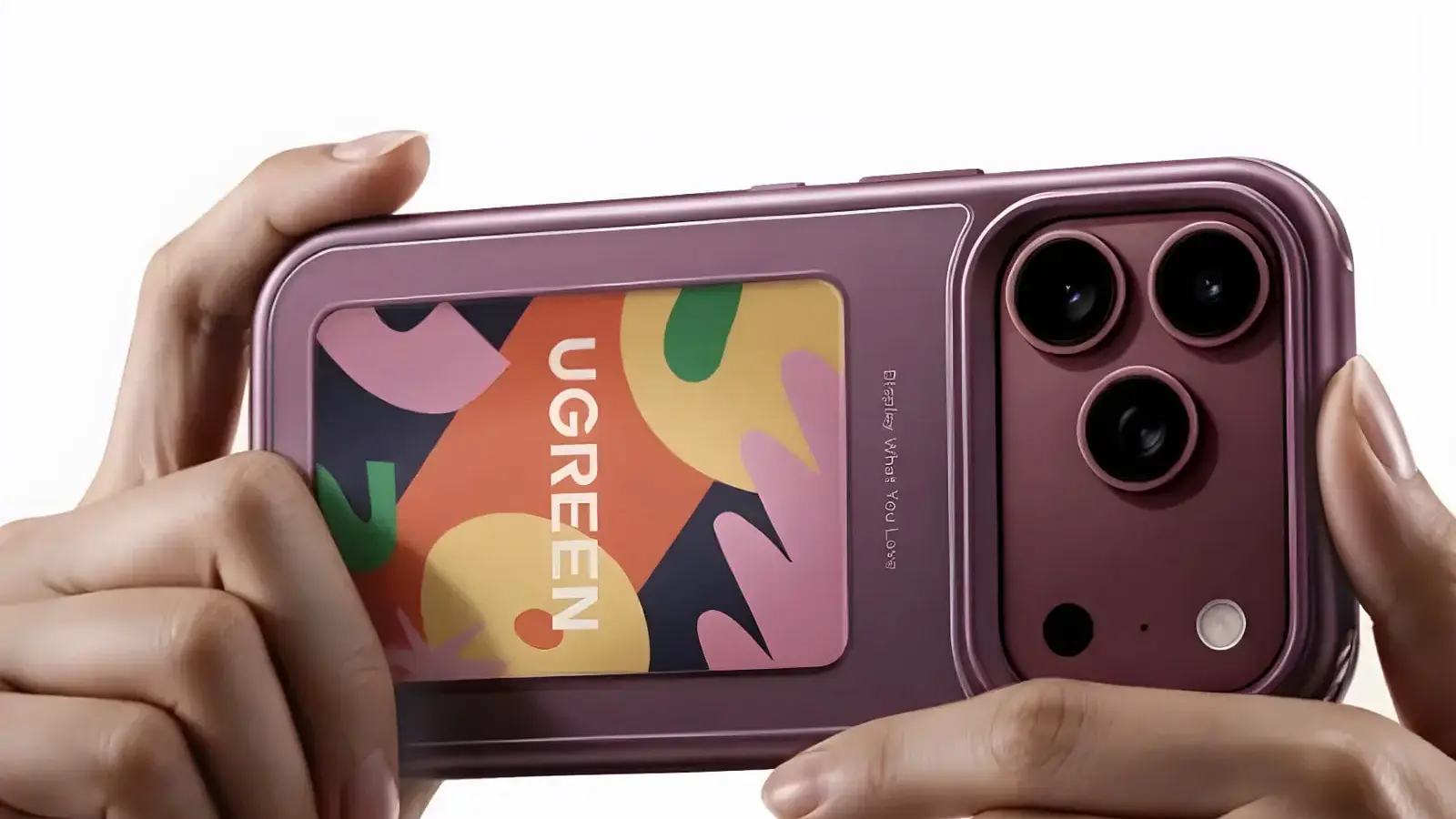Ugreen Magic E-ink-telefonfodral med färgpanel för iPhone