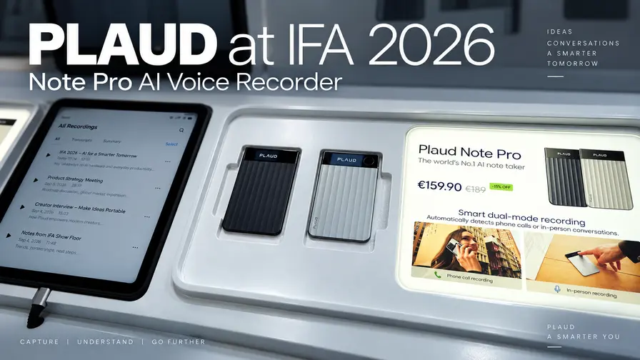Plaud One och AI-inspelare på IFA 2026: mötesanteckningar
