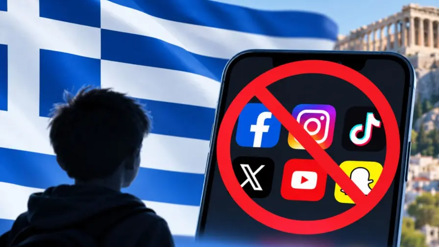 Grekland förbjuder sociala medier för barn under 15 Grekland förbjuder sociala medier för barn under 15